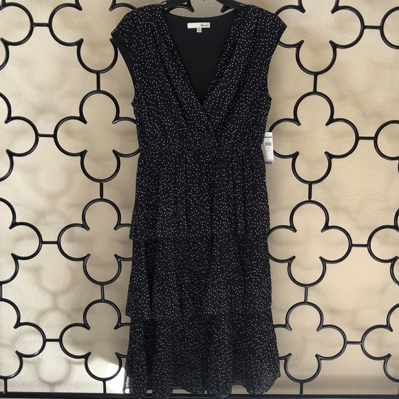 NWT WD.NY Black & White Polka Dot Dress - Picture 1 of 5